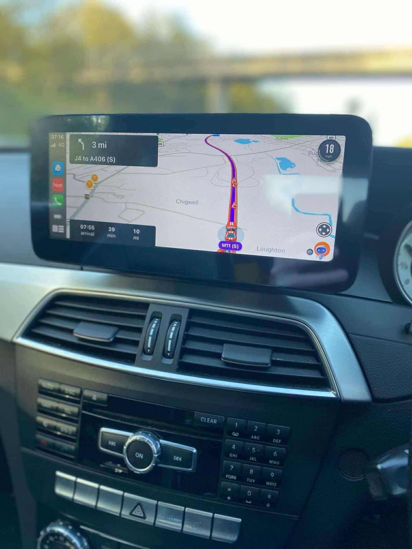 10.25” Mercedes C class W204 android screen. NTG 4.5